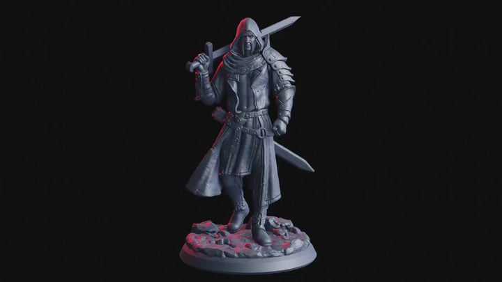 Hooded Rogue Miniature | Masked Assassin | Resin RPG Figure
