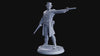 Human Gunslinger Fighter Unpainted Miniature | 28mm, 32mm,54mm,75mm,100mm Scales | Player Character D&D5e Pathfinder Figurine |Flesh of Gods