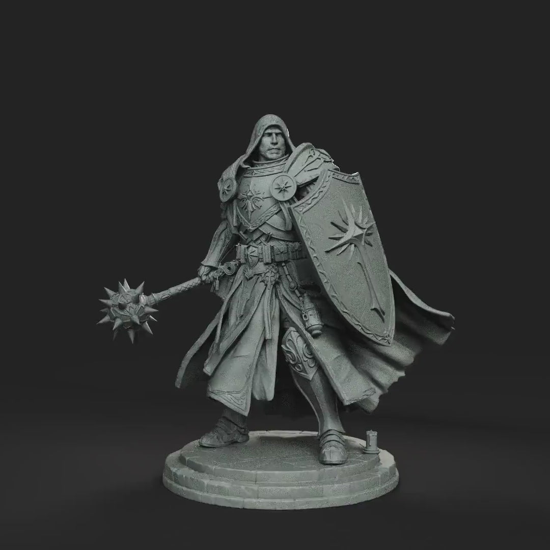 War Cleric Battle Priest, PaintedOrNot Original Design Unpainted Mini | 5 Sizes /Scales