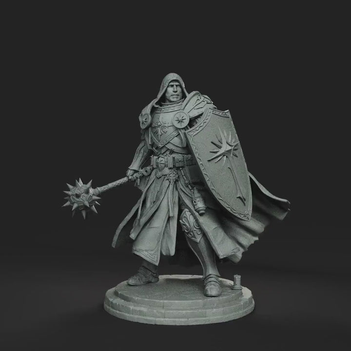 War Cleric Battle Priest, PaintedOrNot Original Design Unpainted Mini | 5 Sizes /Scales
