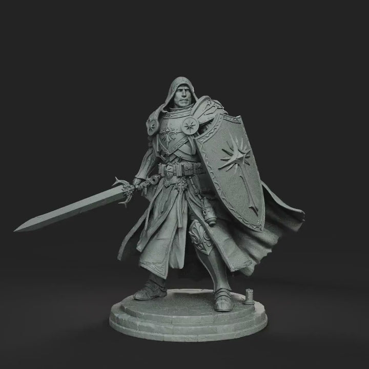 Holy Paladin Divine Judge, PaintedOrNot Original Design Unpainted Mini | 5 Sizes /Scales