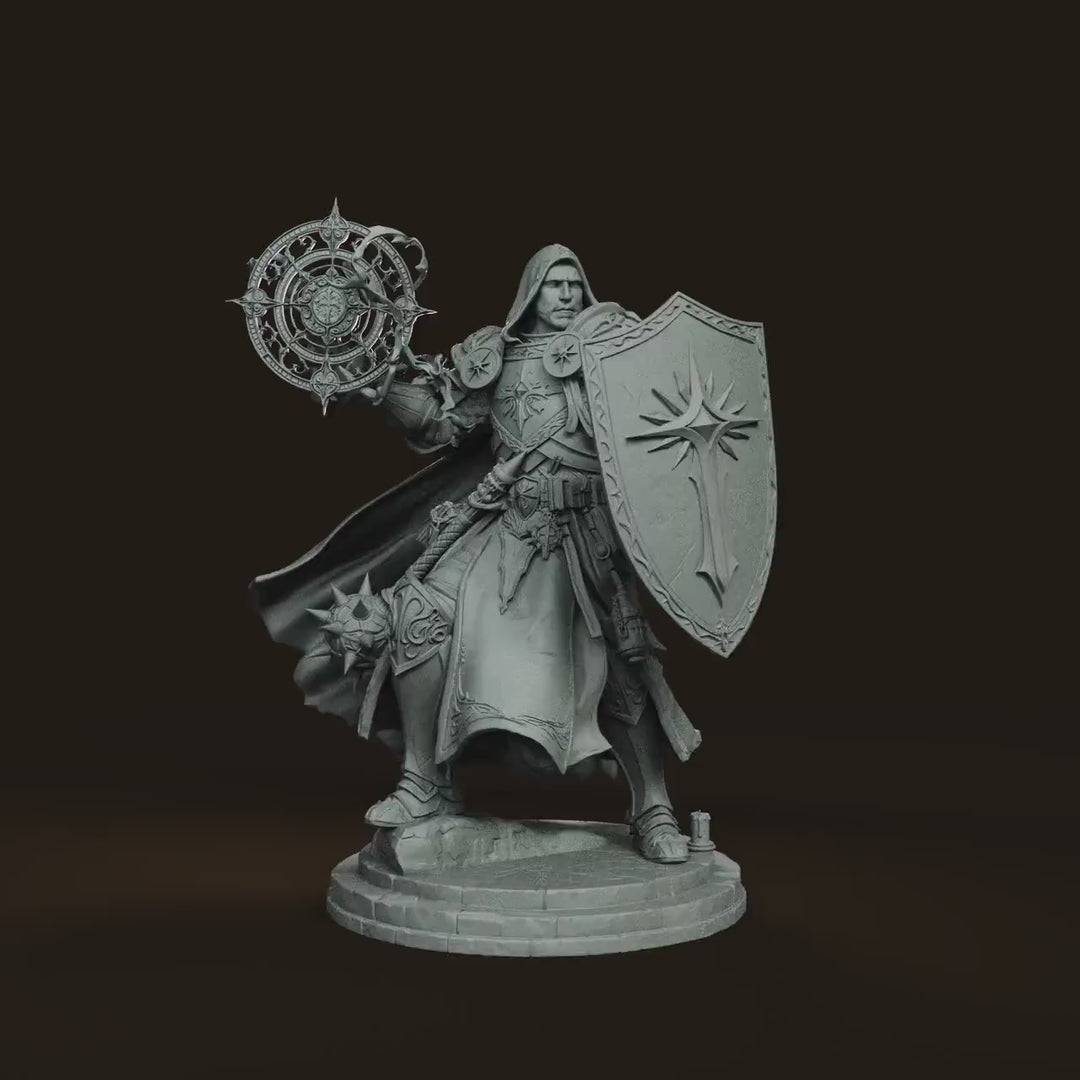 War Cleric Battle Priest Magic, PaintedOrNot Original Design Unpainted Mini | 5 Sizes /Scales
