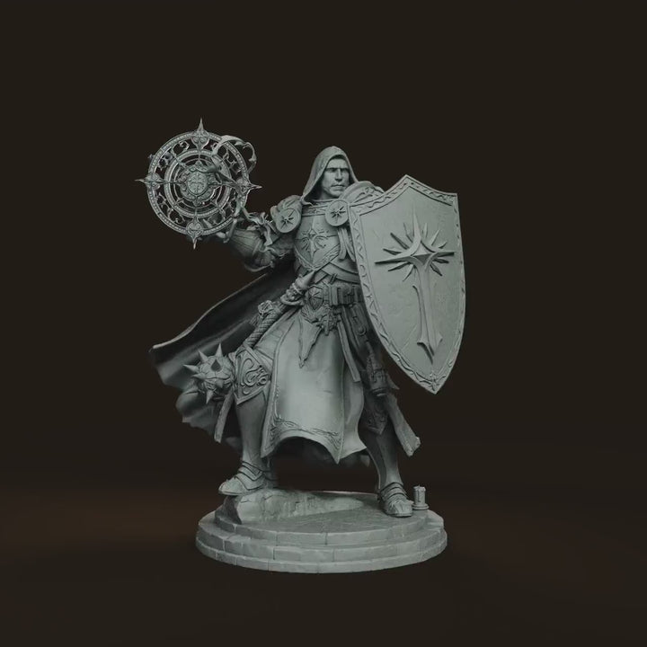 War Cleric Battle Priest Magic, PaintedOrNot Original Design Unpainted Mini | 5 Sizes /Scales