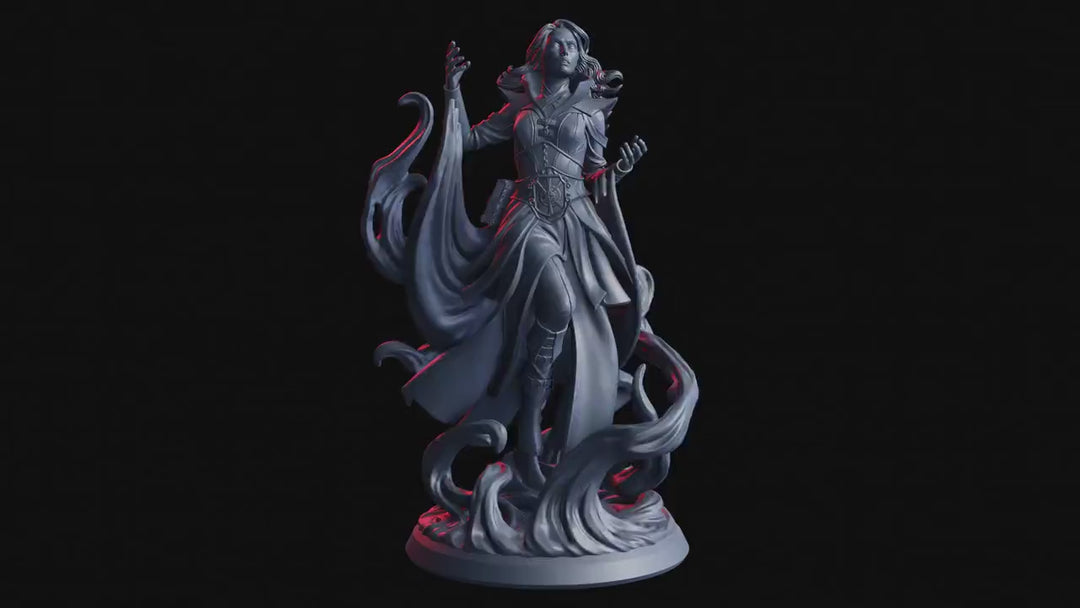 Female Human Sorcerer, Wizard, Psion, Swashbuckler PC NPC | 28mm, 32mm,54mm, 75mm,100mm Scale Resin Mini |Dungeons and Dragons|Flesh of Gods