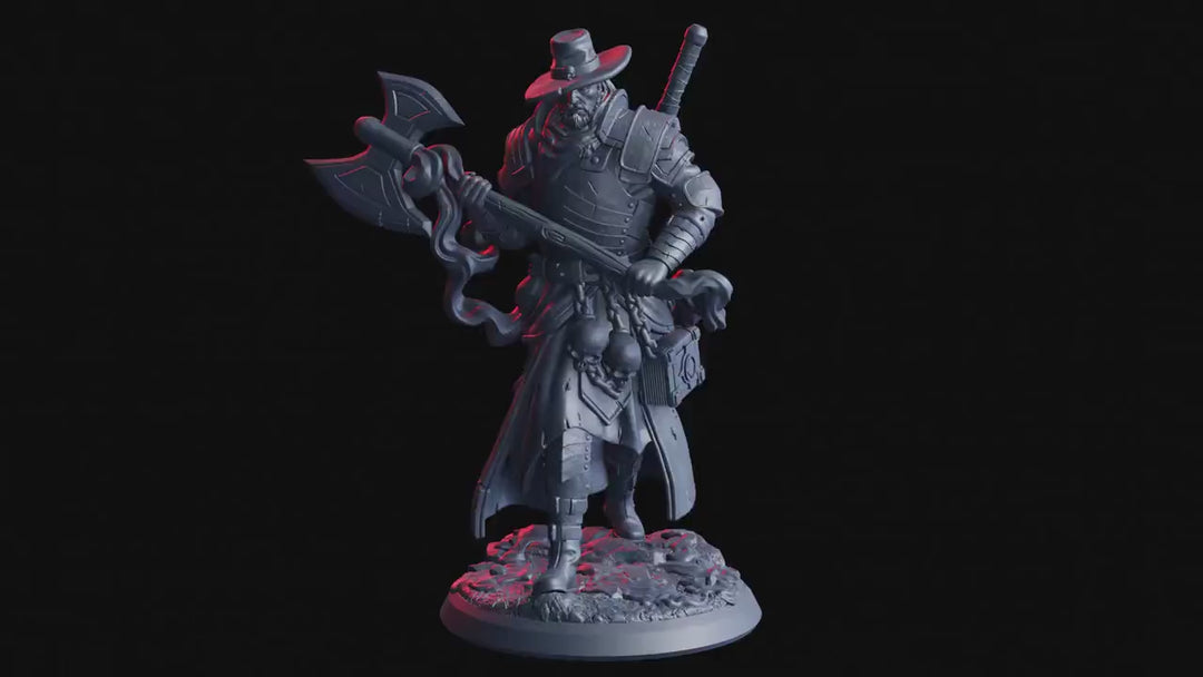 Witch Hunter Inquisitor Miniature Dark Cleric Executioner DnD 5e Resin RPG