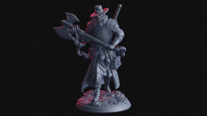 Witch Hunter Inquisitor Miniature Dark Cleric Executioner DnD 5e Resin RPG