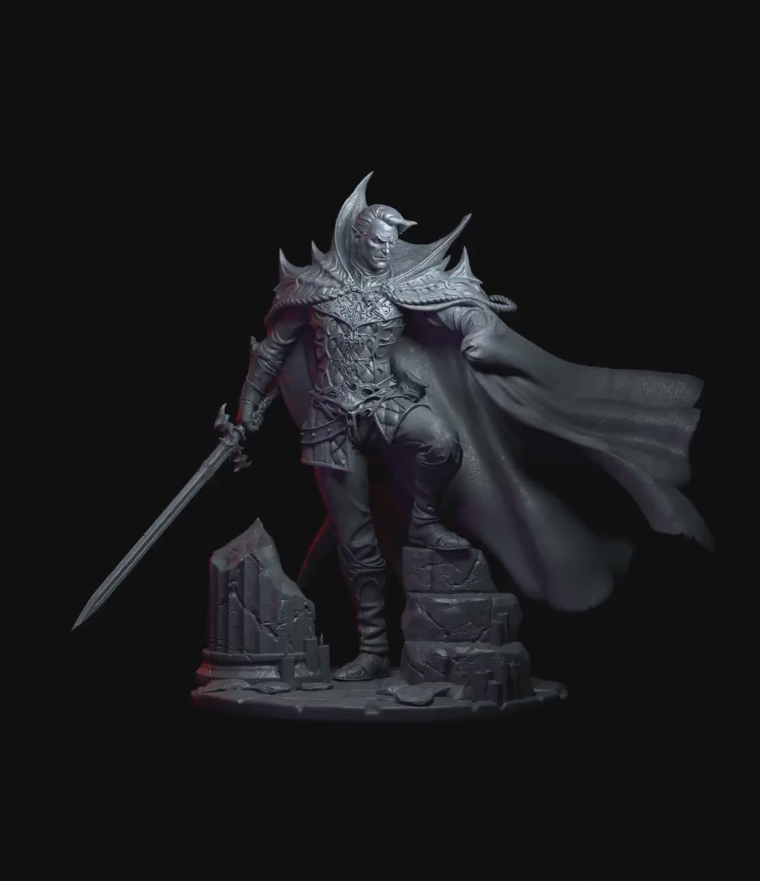 Vampire Lord Miniature STL | Undead Noble | Digital Download