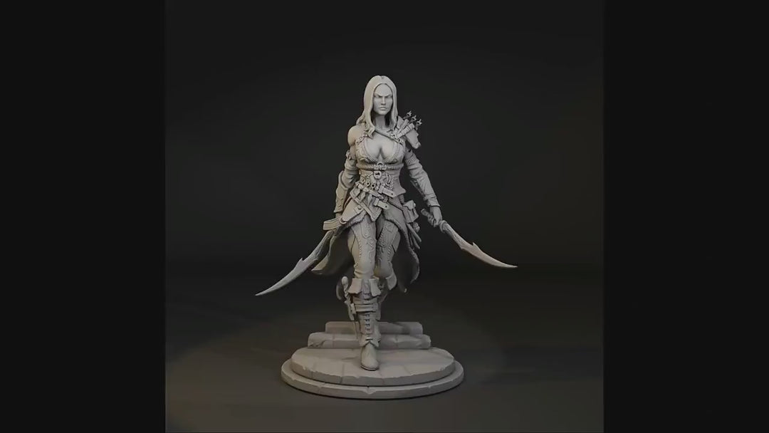 Assassin Miniature STL | Zylah Rogue | Digital Download