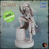 Kate Female Pirate Gunslinger Swashbuckler Fighter Sexy Pinup| 28mm, 32mm, 75mm Scale | Dungeons and Dragons 5e Miniatures | DnD Mini |