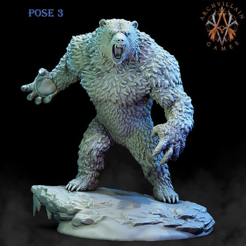 Bear miniature | Druid | Bear | Animal statue | 28mm | 32mm scale | Pathfinder | Figure for Painting | Resin | Dungeons and Dragons | rpg|