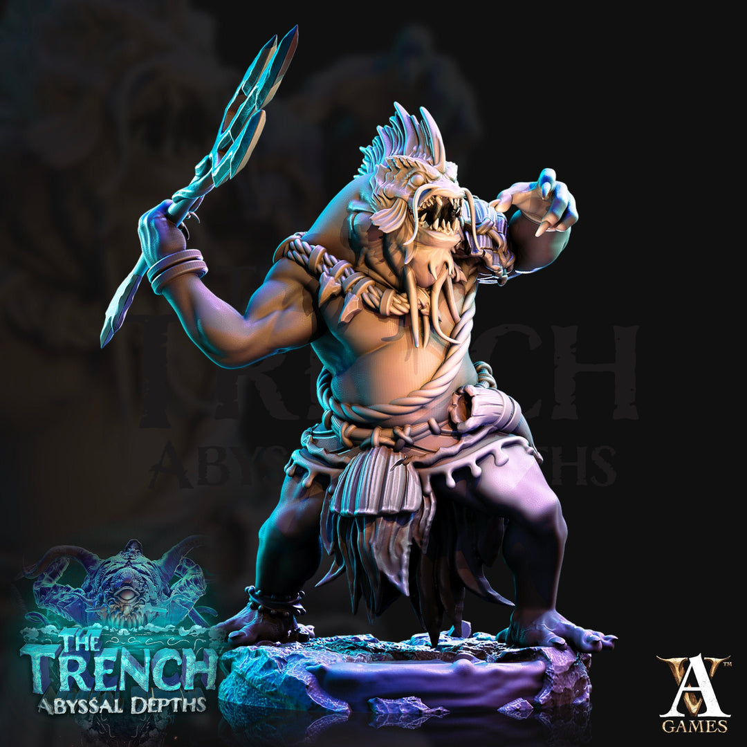 Kuo-Toa -| Resin Miniature | 32mm | Dungeons and Dragons Miniatures | Pathfinder Miniatures | DnD 5e | Underwater | Figure | Role Playing