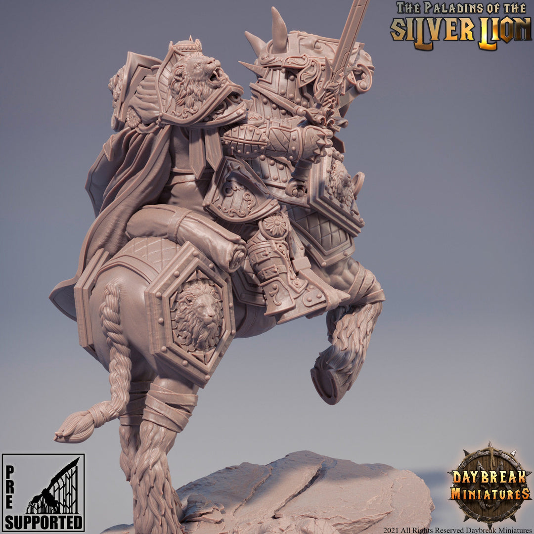 Paladin | Mounted Knight  | Miniature | Heavy Armor | Dungeons and Dragons | 28mm Scale | 32mm scale | Pathfinder | AOS ||
