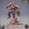 Paladin | Female Paladin| Miniature | Heavy Armor | Dungeons and Dragons | 28mm Scale | 32mm scale | Pathfinder | D&D |