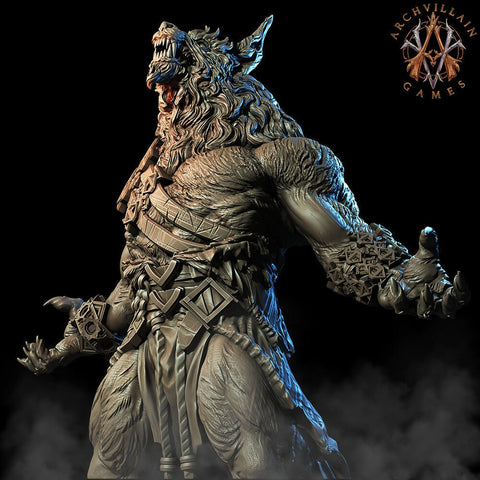 Alpha Werewolf | 65mm | Archvillain Games | 3d printed | Collector| Figure for painting | Werewolf Statue | Werewolves | Lycan miniature |