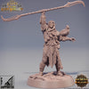 Wood Elf Ranger Polearm Master | Beast Master Ranger with Hawk | Miniature | 28mm Scale | 32mm Scale | 75mm Scale | Pathfinder Figure| DnD |