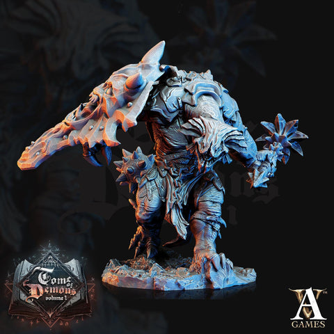 Tanarukk Demon DnD | 70mm | Foot soldier Demon | Skulltaker Daemon Khorne | 32mm scale | Out of the Abyss | Demon | Dungeons and Dragons |