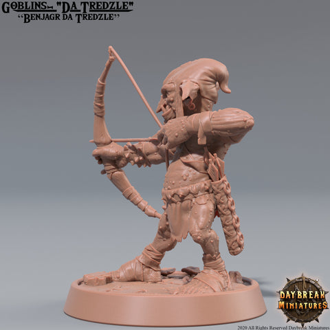 Goblin Archer | DnD Miniatures | Dungeons and Dragons | 28mm, 32mm, 75mm scale| Pathfinder | Figure for Painting| Gloomspite Glitz