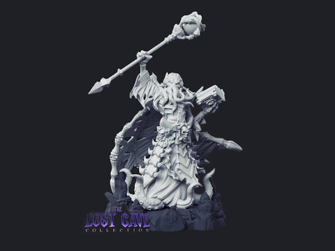 Mind Flayer Arcanist Wizard | 28mm and 32mm Scale | Aberration Miniature | Dungeons and Dragons | Pathfinder Miniatures |  Figurine | DnD |