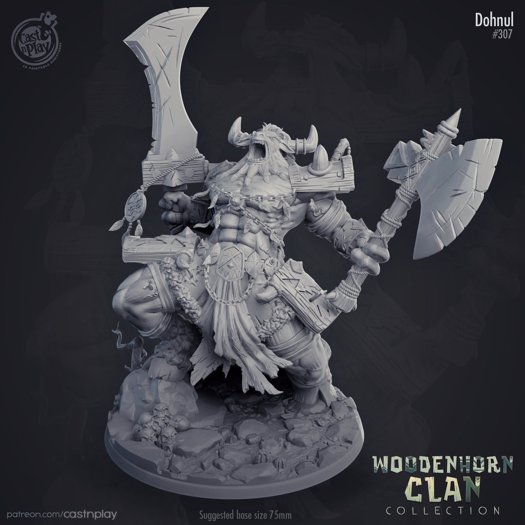 Giant Minotaur Prince  | 32mm Scale | 90mm Tall | Dungeons and Dragons Miniatures  | Pathfinder Minotaur | DnD Mini | Tabletop RPG ||