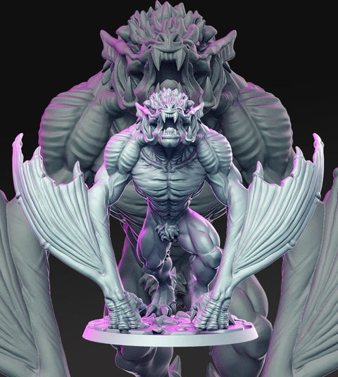 Vampiric monstrosity Giant Dire Bat- | 28mm and 32mm Scale | Giant Bat Miniature | Dungeons and Dragons | Pathfinder | Varghulf Courtier |