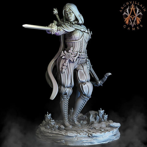 Isabetta of the Dawn- Witch Demon Hunter Female Cleric - Archvillain Games | 28mm, 32mm, 75mm Scales | Dungeons and Dragons | Pathfinder |