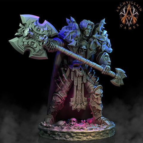 Oathbreaker Paladin Great Weapon Master Unpainted Miniature | 28mm, 32mm, 75mm Scales | Dungeons and Dragons | Pathfinder | Frostgrave | DnD