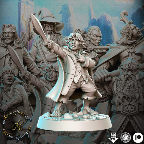 Halfling Rogue | Resin Miniatures | Dungeons and Dragons | 28mm and 32mm | Pathfinder | Figure for Painting | Thief mini DnD ||