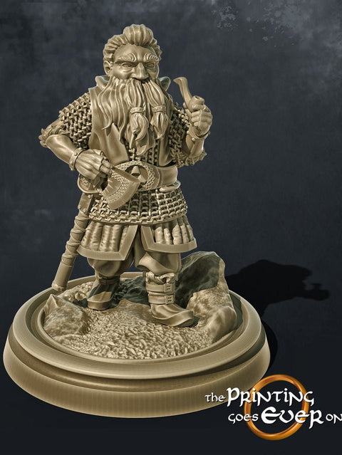 Dwarf Adventurer Miniature Dungeons and Dragons | 28mm, 32mm Scale | Pathfinder Figure | DnD | Dwarf with Axe Figurine unpainted |