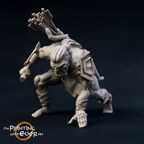 Half-Orc  Ranger Scout Miniature | 28mm Scale | 32mm Scale | Pathfinder Figure | DnD | Half-orc Warrior Figurine unpainted |