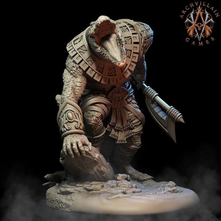Lizardfolk Crocodilian Lizardman | 32mm scale 60mm | 28mm scale 55mm | Dungeons and Dragons Resin miniature | 3d printed |Unpainted Figure |