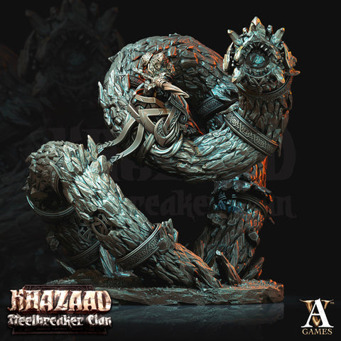 Dwarf Fighter Mounted on Gargantuan Worm | 130mm, Scale 28mm/32mm | Resin Miniature | Dungeons and Dragons Pathfinder