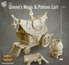 Potions Seller's Cart w/ NPC Dealer mini| 28mm, 32mm| Dungeons and Dragons 5e Miniatures | Pathfinder | Figurine | DnD |