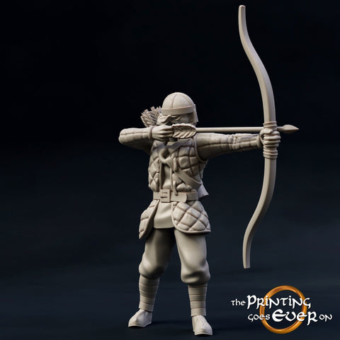 Fighter Ranger Archer in Studded Leather | 28mm Scale | 32mm Scale | 75mm Scale Pathfinder Figure | DnD | miniature Figurine unpainted |