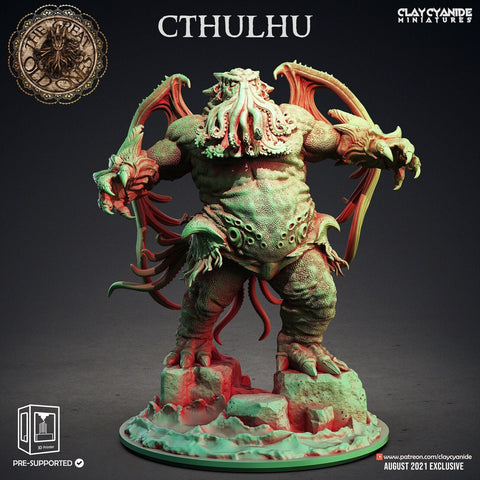Cthulhu | The Great Old Ones|  HP Lovecraft Horror •120mm | Resin Miniature | Dungeons and Dragons |  DnD 5e | Figure Role Playing |