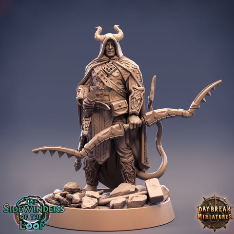 Tiefling Ranger Fighter Battle Master Archer Sharpshooter | 28mm, 32mm, 75mm Scale Resin Miniature | Dungeons and Dragons | Pathfinder |