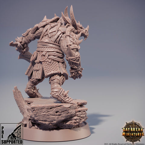 Dragonborn Fighter mini | 28mm, 32mm, 75mm Scale Resin Miniature | Dungeons and Dragons Miniatures | Pathfinder |