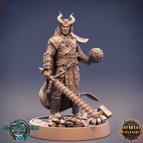 Tiefling Warlock Pact of the Blade Cambion | 28mm, 32mm, 75mm Scale Resin Miniature | Dungeons and Dragons | Pathfinder |