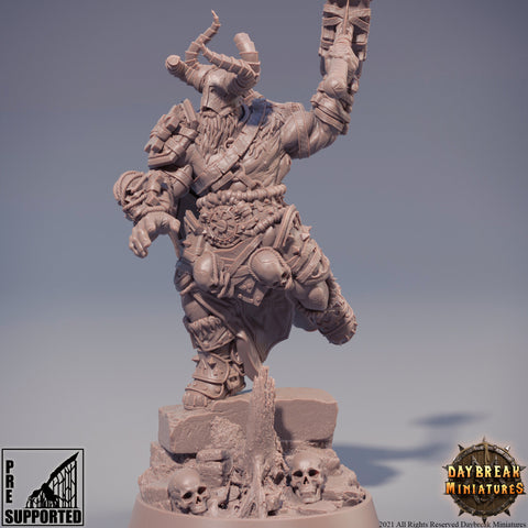 Oathbreaker Knight with  hammer | Blood Warriors | 28mm, 32mm, 75mm | Miniature | Dungeons and Dragons | Pathfinder |