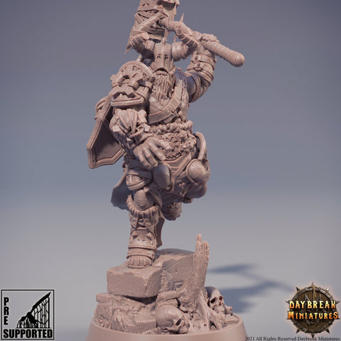 Oathbreaker Knight with  hammer | Blood Warriors | 28mm, 32mm, 75mm | Miniature | Dungeons and Dragons | Pathfinder |
