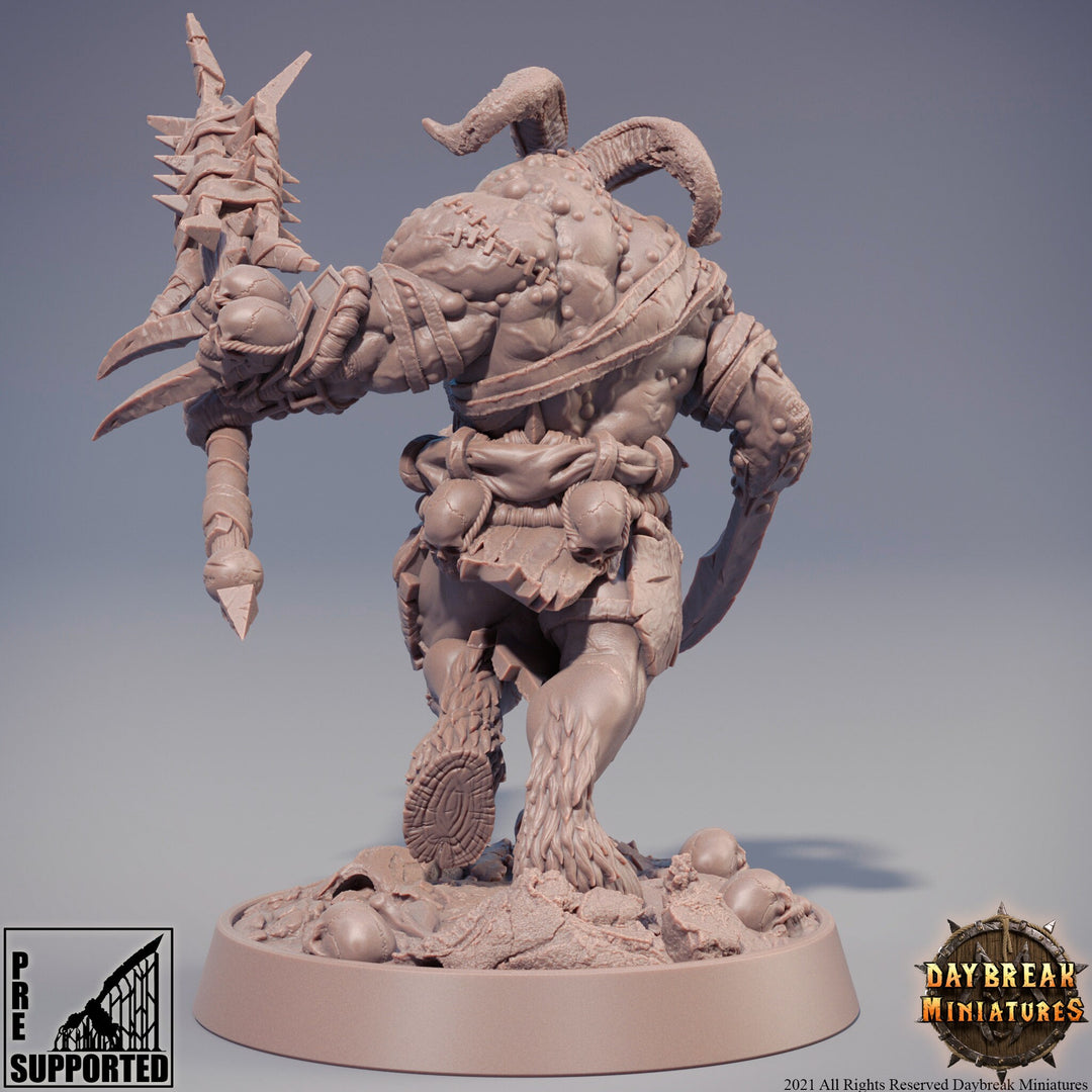 Beastman - Minotaur -Yakfolk  | 28mm, 32mm, 75mm Scale Resin Miniature | Dungeons and Dragons Miniatures | Pathfinder |