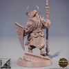 Dragonborn Fighter Spear and Shield | 28mm, 32mm, 75mm Scale Resin Miniature | Dungeons and Dragons Miniatures | Pathfinder |