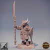 Dragonborn Fighter Spear and Shield | 28mm, 32mm, 75mm Scale Resin Miniature | Dungeons and Dragons Miniatures | Pathfinder |
