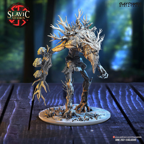 Ancient Treant Miniature | 110mm tall | 28mm/32mm scale | 3d printed | Dungeons and Dragons | Pathfinder | Clay Cyanide |