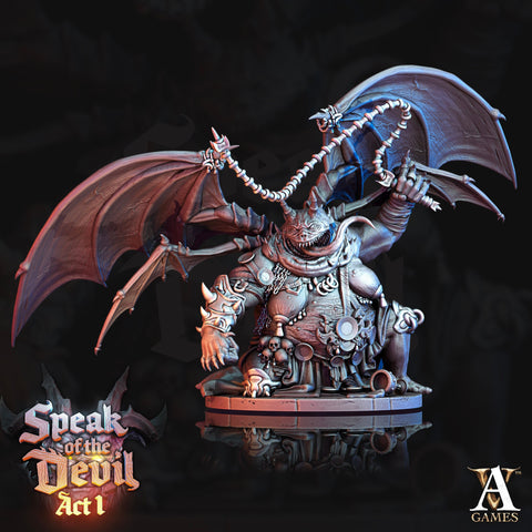 Paeliryon Corruption Devil  | 75mm tall | 28mm, 32mm scale | Beast of Nurgle Daemon Miniature Proxy | Dungeons and Dragons |