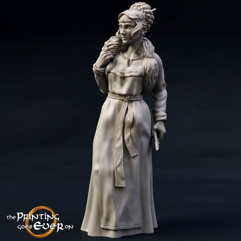 Eadwela - King's Niece Princess NPC | 28mm Scale | 32mm Scale | 75mm Scale Pathfinder Figure | DnD 5e | Female Figurine unpainted |