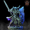 Oathbreaker Paladin Chaos Knight Unpainted Miniature | 28mm, 32mm Scales | Dungeons and Dragons | Pathfinder |