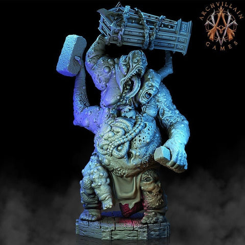 Grotesque Abomination Demon (3 sizes) | 90mm tall | 28mm scale | 32mm scale | Daemon Miniature Proxy | Dungeons and Dragons |