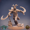 Tiefling Fighter Battle Master Two-weapon Style | 28mm, 32mm, 75mm Scale Resin Miniature | Dungeons and Dragons | Pathfinder |