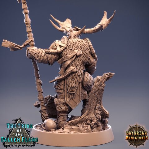 Druid Cleric Player Character | Hobgoblin Shaman | 28mm, 32mm, 75mm Scale Resin Miniature | Dungeons and Dragons | Daybreak  Miniatures