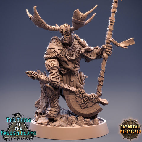 Druid Cleric Player Character | Hobgoblin Shaman | 28mm, 32mm, 75mm Scale Resin Miniature | Dungeons and Dragons | Daybreak  Miniatures